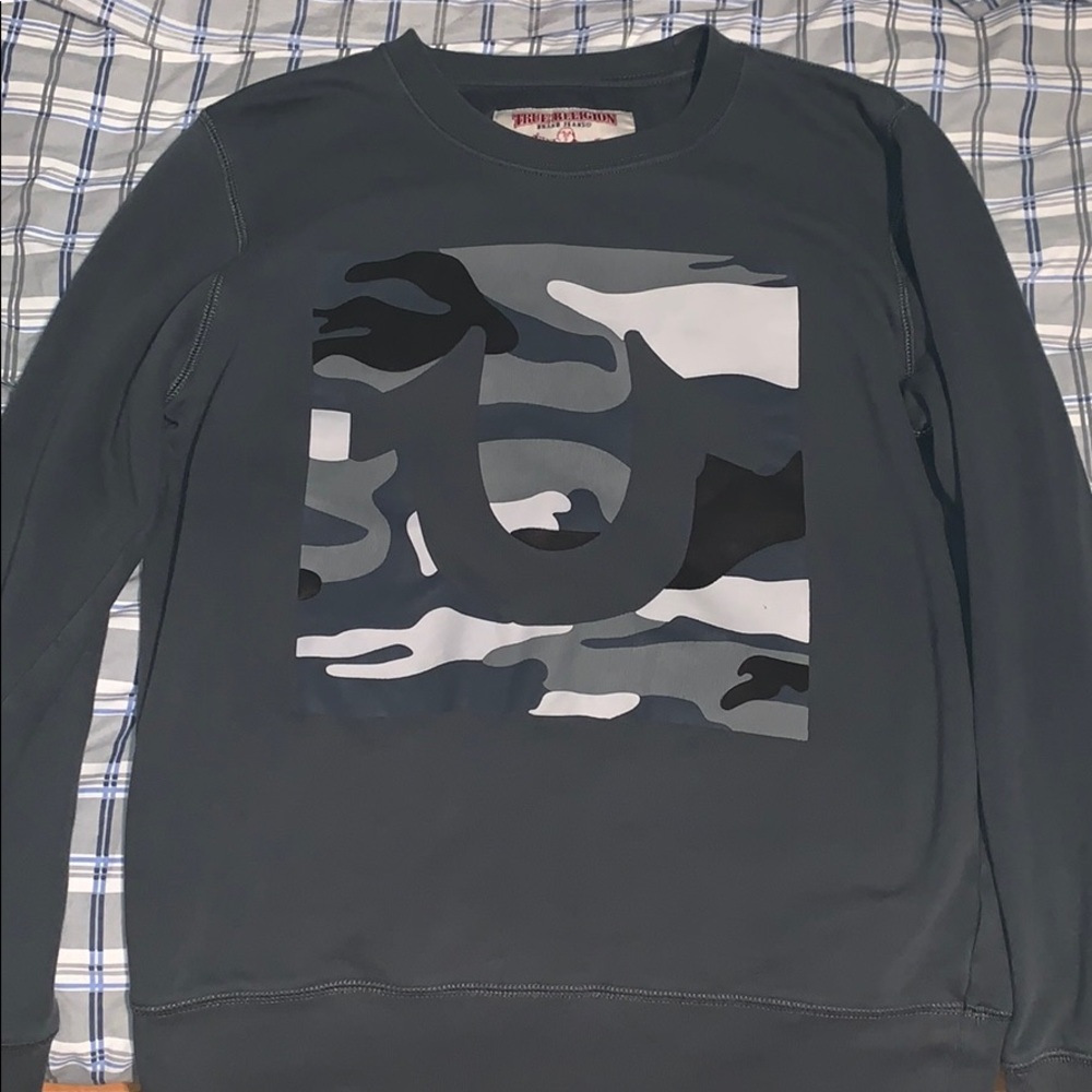 True Religion long sleeve camouflage sweater